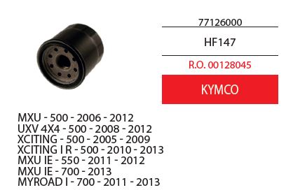 Filtri olio ciclomotori Kymco