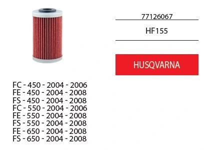 Filtri olio ciclomotori Husqvarna