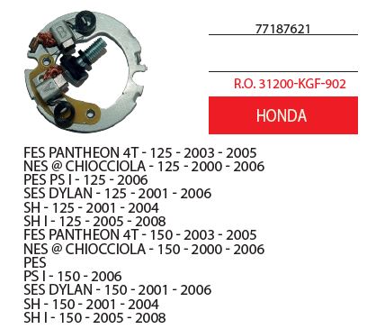 Portaspazzole ciclomotori Honda