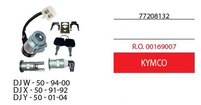 Kit serrature  ciclomotori Kymco