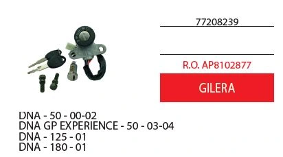 Kit serrature  ciclomotori Gilera