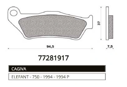 Pastiglie dischi freno 77281917 CAGIVA per ciclomotori