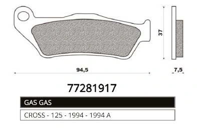 Pastiglie dischi freno 77281917 GAS GAS per motocicli