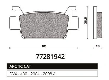 Pastiglie dischi freno 77281942 ARCTIC CAT per ciclomotori
