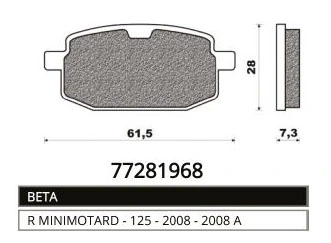 Pastiglie dischi freno 77281968 BETA MOTOR per ciclomotori