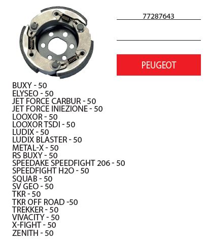 Frizioni ciclomotori Peugeot